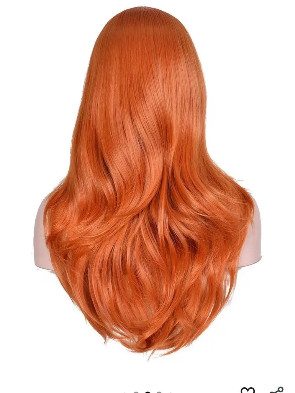 Vibrant Orange Long Wavy Women’s Hair Wig